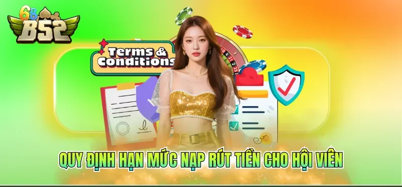 Quy định hạn mức nạp rút tiền cho hội viên