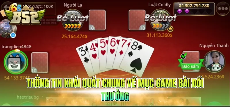 Thông tin khái quát chung về mục Game bài đổi thưởng